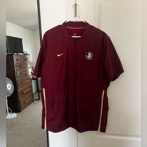 Mens Nike Florida State Sideline Short Sleeve Jacket SZ L